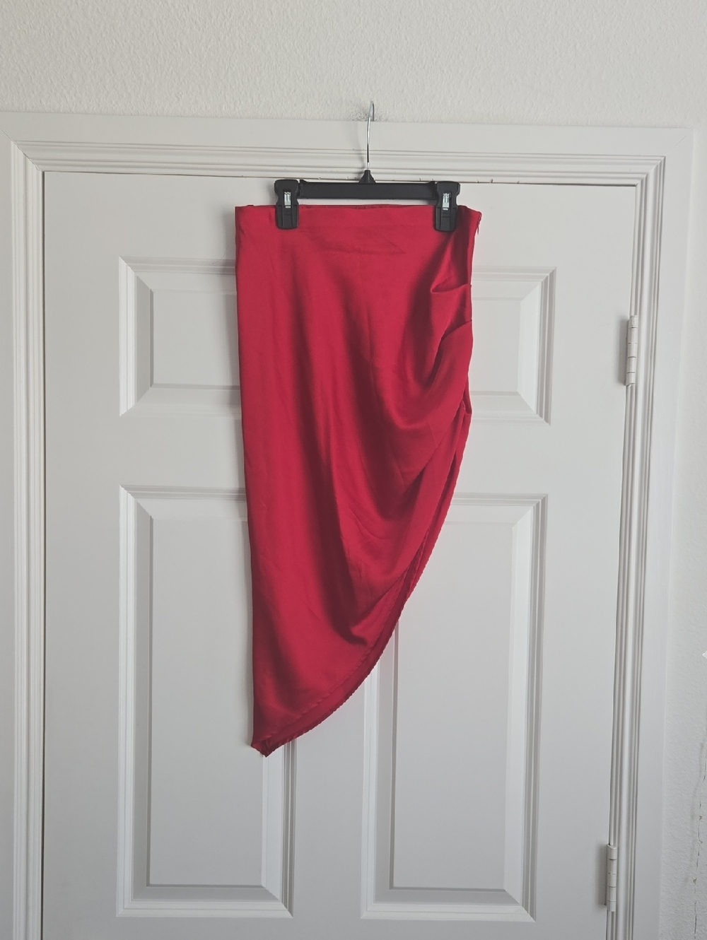 Gianni Bini Red Asymmetrical Draped Skirt
